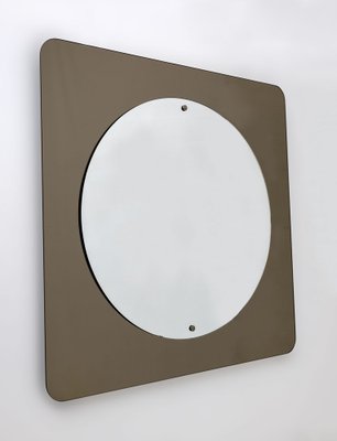 Mid-Century Modern Italian Smoked Bronze Mirror, 1970s-FER-1749871