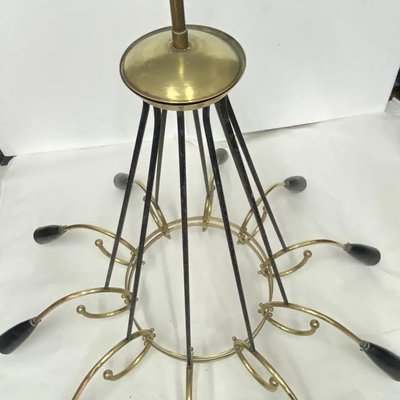 Mid-Century Modern Italian Sputnik Chandelier in Stilnovo Style, 1950s-NMK-1195865