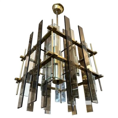 Mid-Century Modern Italian Square Chandelier from Mazzega in the style of Sciolari, 1970s-NMK-2016518