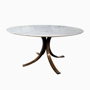 Mid-Century Modern Italian T69 Table with Carrara Marble Top by Osvaldo Borsani and Eugenio Gerli for Tecno, 1970s-DHH-1346046