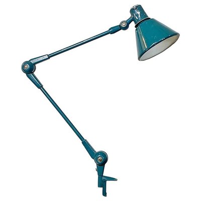 Mid-Century Modern Italian Teal Colored Metal Aure Clamp Lamp by Stilnovo, 1960s-GDD-1452302