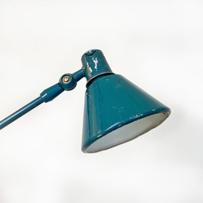 Mid-Century Modern Italian Teal Colored Metal Aure Clamp Lamp by Stilnovo, 1960s-GDD-1452302