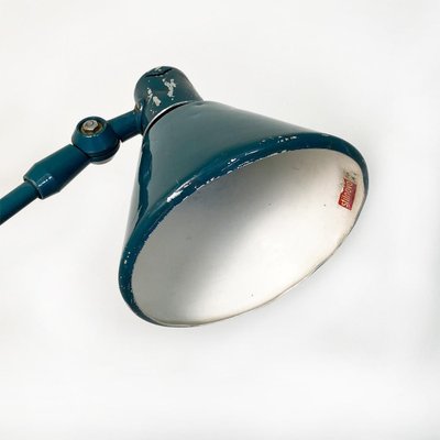 Mid-Century Modern Italian Teal Colored Metal Aure Clamp Lamp by Stilnovo, 1960s-GDD-1452302