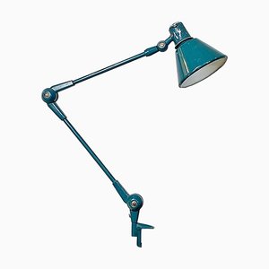 Mid-Century Modern Italian Teal Colored Metal Aure Clamp Lamp by Stilnovo, 1960s-GDD-1452302