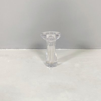 Mid-Century Modern Italian Transparent Glass Flower Vase, 1960s-GDD-1355690