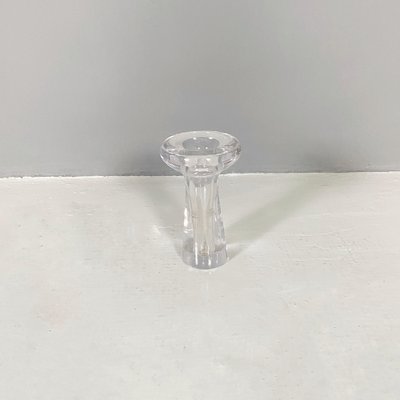 Mid-Century Modern Italian Transparent Glass Flower Vase, 1960s-GDD-1355690