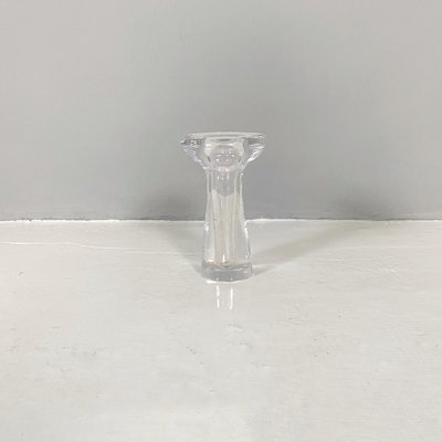 Mid-Century Modern Italian Transparent Glass Flower Vase, 1960s-GDD-1355690