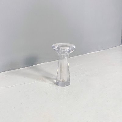 Mid-Century Modern Italian Transparent Glass Flower Vase, 1960s-GDD-1355690