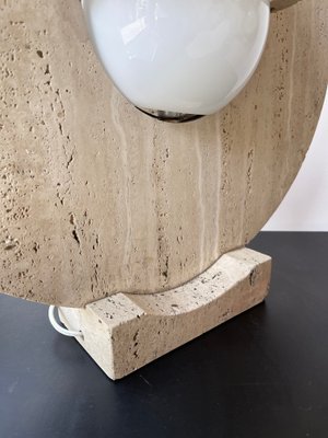 Mid-Century Modern Italian Travertine Abstract Sculpture Lamp, 1970s-FUE-1420870