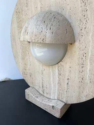 Mid-Century Modern Italian Travertine Abstract Sculpture Lamp, 1970s-FUE-1420870