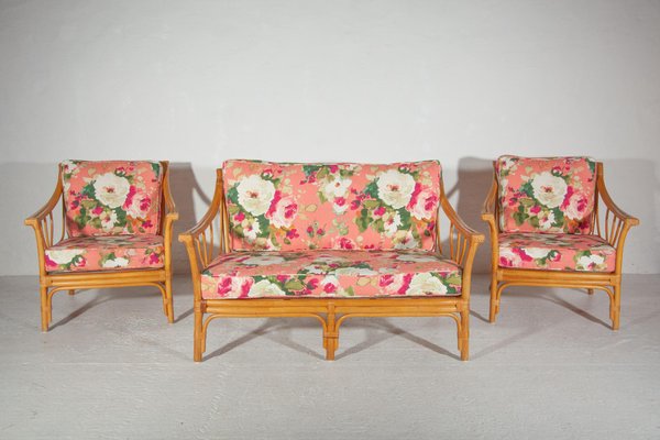 Mid-Century Modern Italian Two-Seater Sofa in Bamboo, 1960-KL-1392608