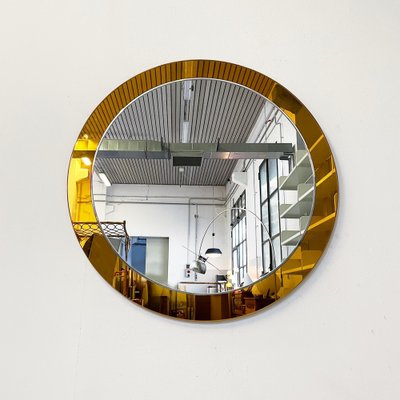 Mid-Century Modern Italian Wall Mirror with Yellow Frame, 1960s-GDD-1750892