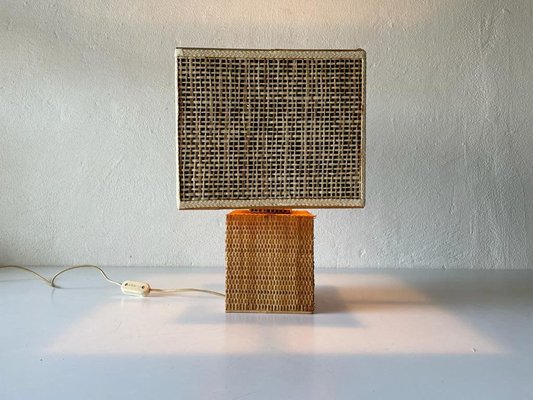 Mid-Century Modern Italian Wicker Table Lamp, 1960s-RDS-1196879