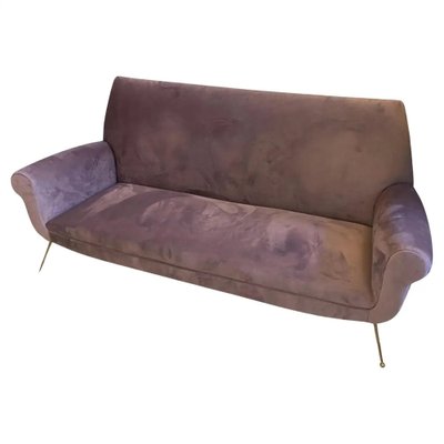 Mid-Century Modern Italian Wisteria Velvet Sofa by Gigi Radice, 1950s-NMK-1732208