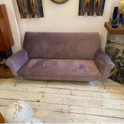 Mid-Century Modern Italian Wisteria Velvet Sofa by Gigi Radice, 1950s-NMK-1732208