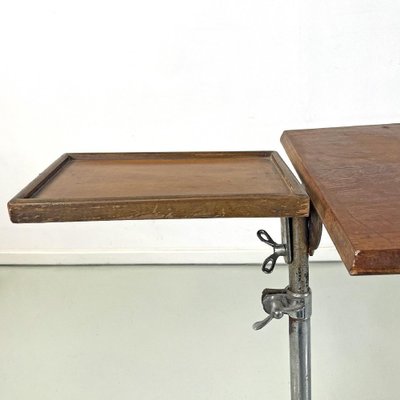 Mid-Century Modern Italian Wood and Metal Industrial Work Table, 1960s-GDD-1740089