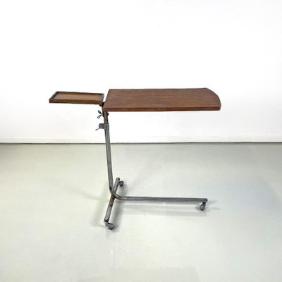 Mid-Century Modern Italian Wood and Metal Industrial Work Table, 1960s-GDD-1740089