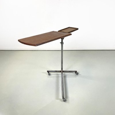 Mid-Century Modern Italian Wood and Metal Industrial Work Table, 1960s-GDD-1740089