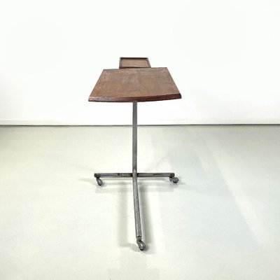 Mid-Century Modern Italian Wood and Metal Industrial Work Table, 1960s-GDD-1740089