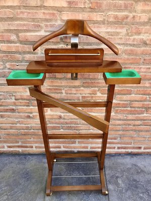 Mid Century Modern Italian Wood Valet Stand, 1960s-NOU-828144