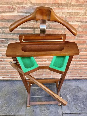 Mid Century Modern Italian Wood Valet Stand, 1960s-NOU-828144