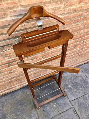 Mid Century Modern Italian Wood Valet Stand, 1960s-NOU-828144