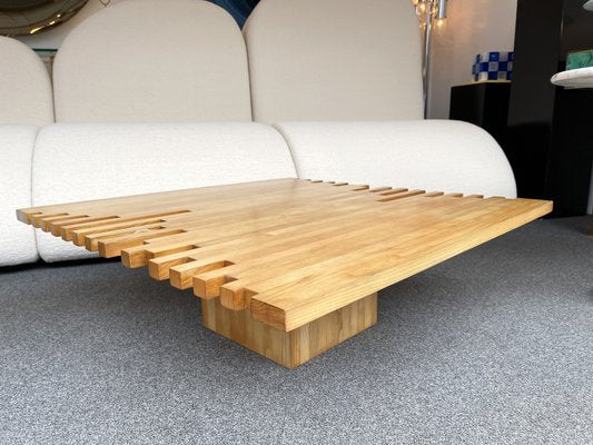 Mid-Century Modern Italian Wooden Coffee Table by Giovanni Michelucci, 1960s-FUE-924346