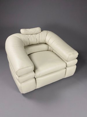 Mid-Century Modern Ivory Leather Straccio Lounge Chair by De Pas, Durbino & Lomazzi from Zanotta-IEI-1166333