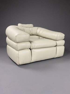 Mid-Century Modern Ivory Leather Straccio Lounge Chair by De Pas, Durbino & Lomazzi from Zanotta-IEI-1166333