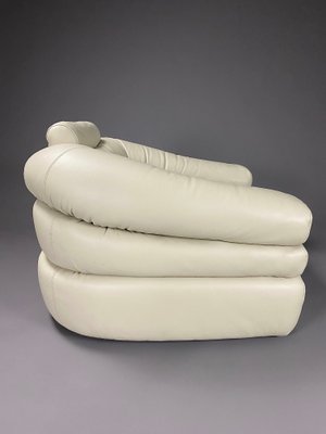 Mid-Century Modern Ivory Leather Straccio Lounge Chair by De Pas, Durbino & Lomazzi from Zanotta-IEI-1166333