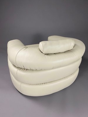 Mid-Century Modern Ivory Leather Straccio Lounge Chair by De Pas, Durbino & Lomazzi from Zanotta-IEI-1166333