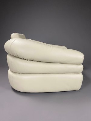 Mid-Century Modern Ivory Leather Straccio Lounge Chair by De Pas, Durbino & Lomazzi from Zanotta-IEI-1166333