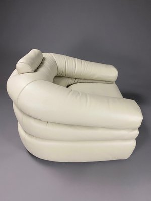 Mid-Century Modern Ivory Leather Straccio Lounge Chair by De Pas, Durbino & Lomazzi from Zanotta-IEI-1166333