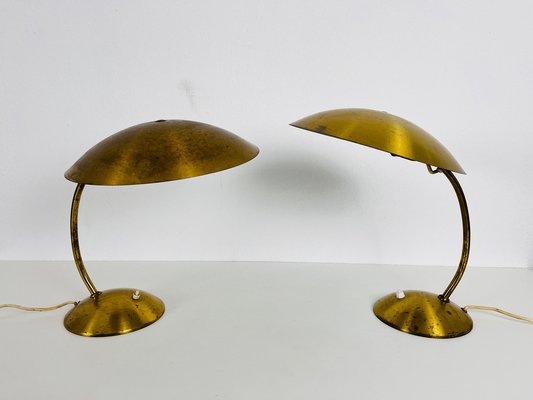 Mid-Century Modern Kaiser Brass Table Lamps from Kaiser Idell / Kaiser Leuchten, 1960s, Set of 2-PUK-1419004