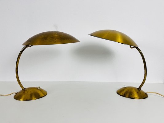 Mid-Century Modern Kaiser Brass Table Lamps from Kaiser Idell / Kaiser Leuchten, 1960s, Set of 2-PUK-1419004