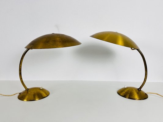 Mid-Century Modern Kaiser Brass Table Lamps from Kaiser Idell / Kaiser Leuchten, 1960s, Set of 2-PUK-1419004