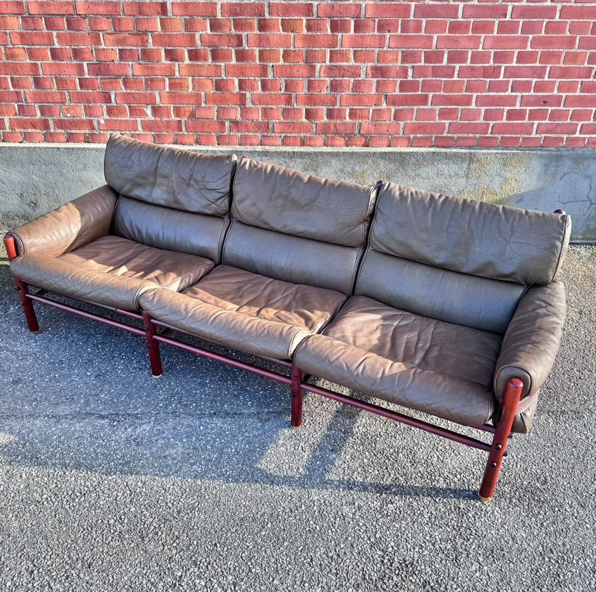 Mid-Century Modern Kontiki 3-Seater Sofa by Arne Norell, Sweden, 1960s