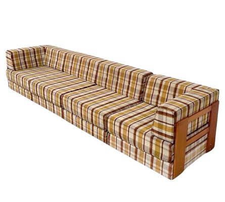 Mid-Century Modern Large Sofa in Wood and Orignal Upholstery, 1960s-FGA-2041580