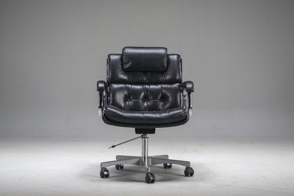 Mid-Century Modern Leather Office Chair by Ring Mekanikk, 1970s-ZZH-2041400