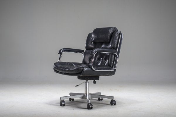 Mid-Century Modern Leather Office Chair by Ring Mekanikk, 1970s-ZZH-2041400