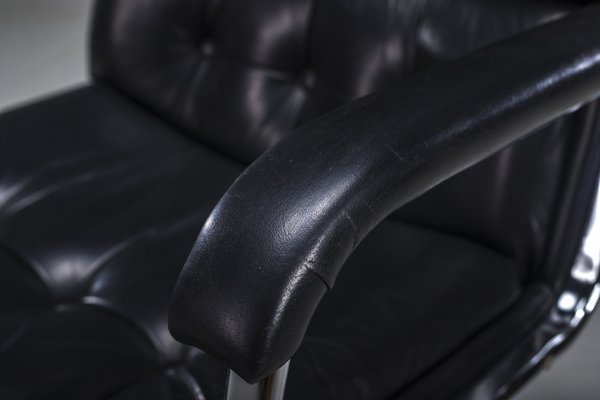 Mid-Century Modern Leather Office Chair by Ring Mekanikk, 1970s-ZZH-2041401