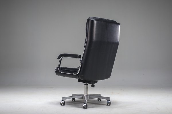 Mid-Century Modern Leather Office Chair by Ring Mekanikk, 1970s-ZZH-2041401