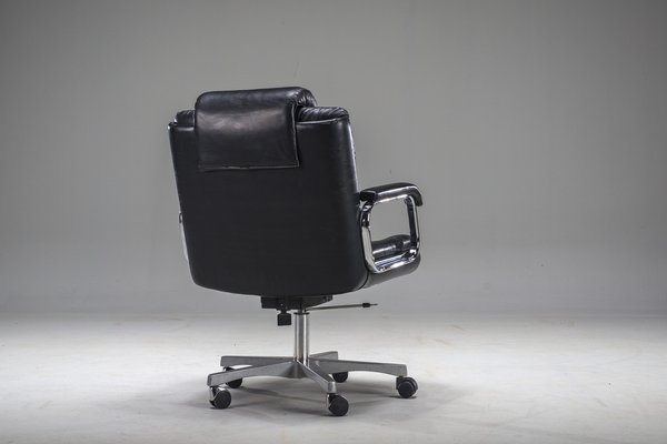 Mid-Century Modern Leather Office Chair by Ring Mekanikk, 1970s-ZZH-2041400