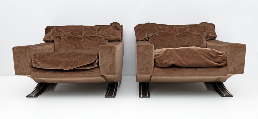 Mid-Century Modern Lounge Chairs attributed to Franz Sartori for Flexform, Italy, 1965, Set of 2-FER-1736753