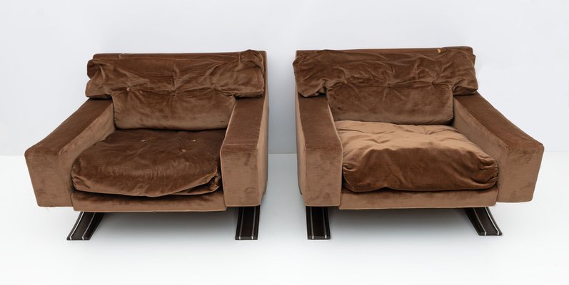 Mid-Century Modern Lounge Chairs attributed to Franz Sartori for Flexform, Italy, 1965, Set of 2-FER-1736753