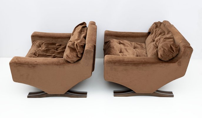 Mid-Century Modern Lounge Chairs attributed to Franz Sartori for Flexform, Italy, 1965, Set of 2-FER-1736753