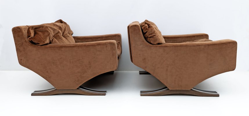 Mid-Century Modern Lounge Chairs attributed to Franz Sartori for Flexform, Italy, 1965, Set of 2-FER-1736753