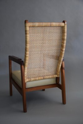 Mid-Century Modern Lounge Chairs in Wood and Cane, Set of 2-IEI-1340540