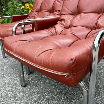 Mid-Century Modern Lounge Chairs, Italy, 1970s, Set of 2-WQC-1358260