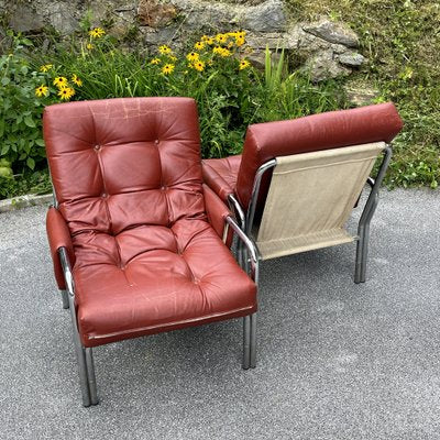 Mid-Century Modern Lounge Chairs, Italy, 1970s, Set of 2-WQC-1358260